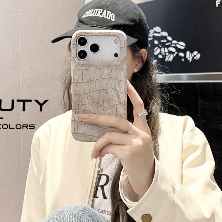 Ốp lưng điện thoại da thuần chay chống sốc họa tiết da cá sấu cổ điển, dành cho iPhone 17 Pro Max, iPhone 17 Pro
