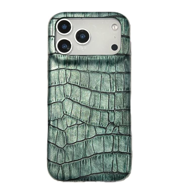 Ốp lưng điện thoại da thuần chay chống sốc họa tiết da cá sấu cổ điển, dành cho iPhone 17 Pro Max, iPhone 17 Pro