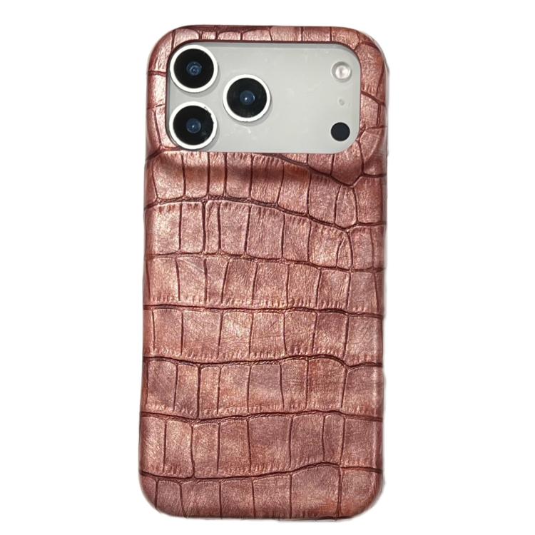 Ốp lưng điện thoại da thuần chay chống sốc họa tiết da cá sấu cổ điển, dành cho iPhone 17 Pro Max, iPhone 17 Pro