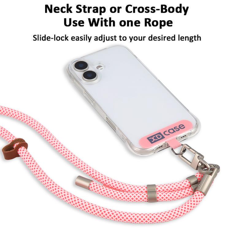 XDcase Dây đeo điện thoại chống mất với khóa kim loại & vòng đệm, chiều dài điều chỉnh: 41-77cm