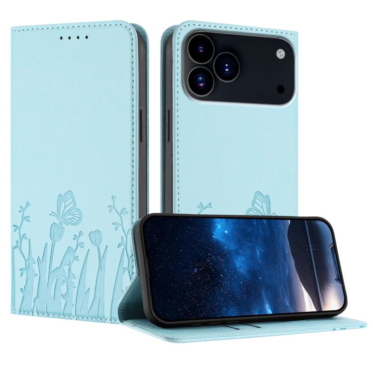 Ốp điện thoại da thuần chay nam châm họa tiết bướm hoa tulip, dành cho iPhone 17e / 16e, dành cho iPhone 17 Pro Max, dành cho iPhone 17 Pro, dành cho iPhone 17