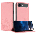 Ốp điện thoại da thuần chay nam châm họa tiết bướm hoa tulip, dành cho iPhone Air, dành cho iPhone 16 Pro Max, dành cho iPhone 16 Pro, dành cho iPhone 16 Plus