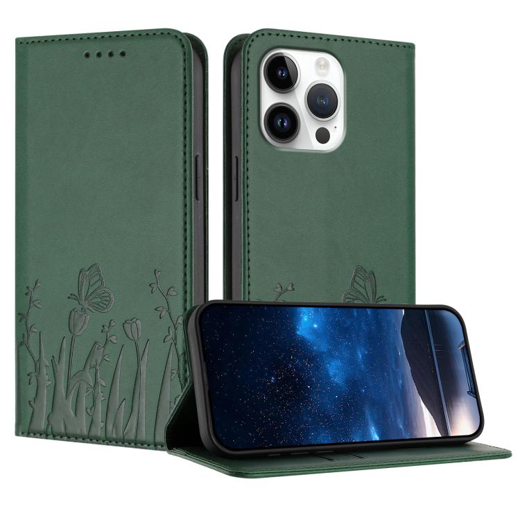 Ốp điện thoại da thuần chay nam châm họa tiết bướm hoa tulip, dành cho iPhone Air, dành cho iPhone 16 Pro Max, dành cho iPhone 16 Pro, dành cho iPhone 16 Plus