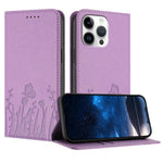 Ốp điện thoại da thuần chay nam châm họa tiết bướm hoa tulip, dành cho iPhone Air, dành cho iPhone 16 Pro Max, dành cho iPhone 16 Pro, dành cho iPhone 16 Plus