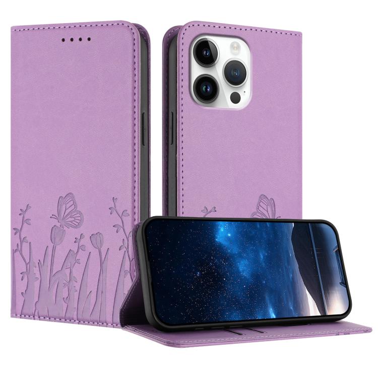 Ốp điện thoại da thuần chay nam châm họa tiết bướm hoa tulip, dành cho iPhone Air, dành cho iPhone 16 Pro Max, dành cho iPhone 16 Pro, dành cho iPhone 16 Plus
