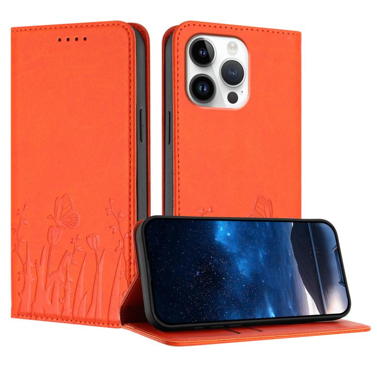 Ốp điện thoại da thuần chay nam châm họa tiết bướm hoa tulip, dành cho iPhone Air, dành cho iPhone 16 Pro Max, dành cho iPhone 16 Pro, dành cho iPhone 16 Plus