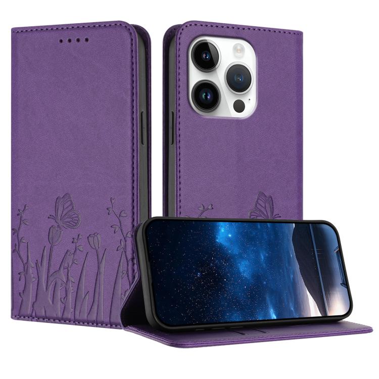 Ốp điện thoại da thuần chay nam châm họa tiết bướm hoa tulip, dành cho iPhone Air, dành cho iPhone 16 Pro Max, dành cho iPhone 16 Pro, dành cho iPhone 16 Plus