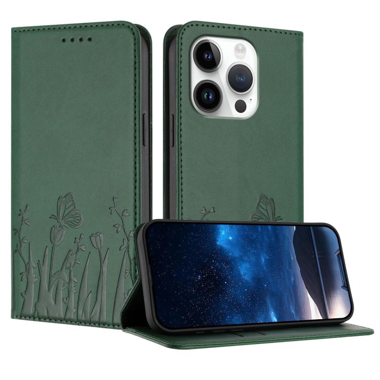 Ốp điện thoại da thuần chay nam châm họa tiết bướm hoa tulip, dành cho iPhone Air, dành cho iPhone 16 Pro Max, dành cho iPhone 16 Pro, dành cho iPhone 16 Plus