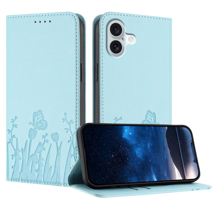 Ốp điện thoại da thuần chay nam châm họa tiết bướm hoa tulip, dành cho iPhone Air, dành cho iPhone 16 Pro Max, dành cho iPhone 16 Pro, dành cho iPhone 16 Plus