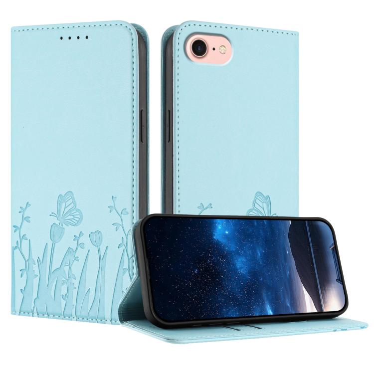 Ốp điện thoại da thuần chay nam châm họa tiết bướm hoa tulip, dành cho iPhone 17e / 16e, dành cho iPhone 17 Pro Max, dành cho iPhone 17 Pro, dành cho iPhone 17