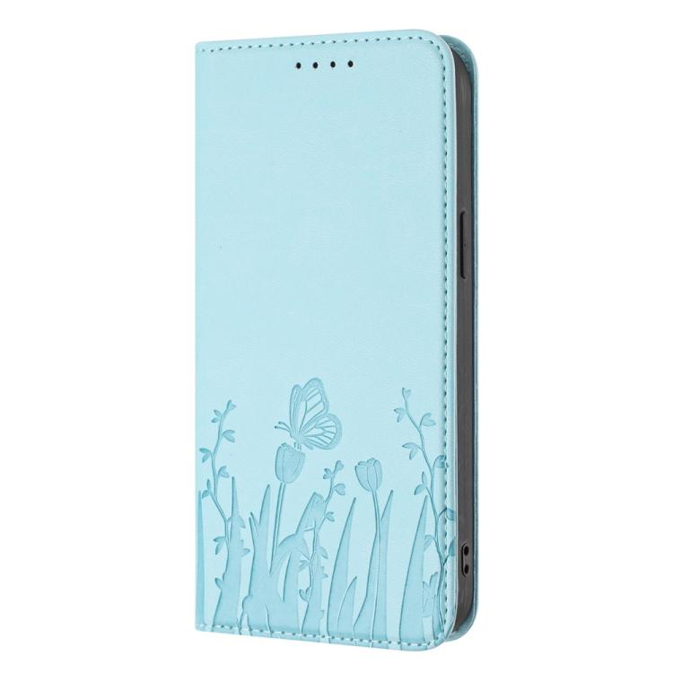 Ốp điện thoại da thuần chay họa tiết bướm hoa tulip có nam châm, Dành cho iPhone 15, Dành cho iPhone 14 Plus, Dành cho iPhone 14, Dành cho iPhone 14 Pro