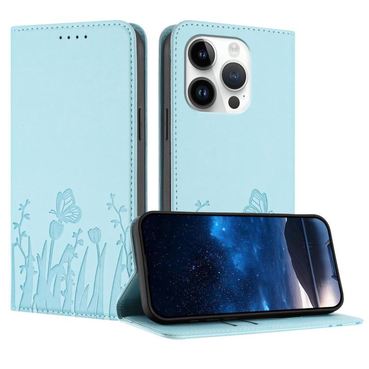 Ốp điện thoại da thuần chay họa tiết bướm hoa tulip có nam châm, Dành cho iPhone 15, Dành cho iPhone 14 Plus, Dành cho iPhone 14, Dành cho iPhone 14 Pro