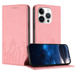 Ốp điện thoại da thuần chay họa tiết bướm hoa tulip có nam châm, Dành cho iPhone 15, Dành cho iPhone 14 Plus, Dành cho iPhone 14, Dành cho iPhone 14 Pro