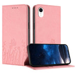 Tulips Butterfly Pattern Magnetic Vegan Leather Phone Case, For iPhone X / XS, For iPhone XS Max, For iPhone XR, For iPhone 8 Plus / 7 Plus
