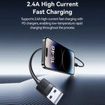 Cáp dữ liệu sạc nhanh USB sang 8pin 2.4A USAMS SJ778 U94, USB sang 8pin