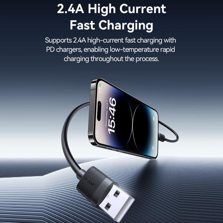 Cáp dữ liệu sạc nhanh USB sang 8pin 2.4A USAMS SJ778 U94, USB sang 8pin