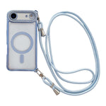 Ốp lưng điện thoại nam châm mạ acrylic trong suốt đính đá pha lê, kèm dây đeo chéo bên phải, dành cho iPhone 17 Pro Max, iPhone 17 Pro, iPhone 17, iPhone Air, iPhone 16 Pro Max, iPhone 16 Pro, iPhone 16 Plus, iPhone 16