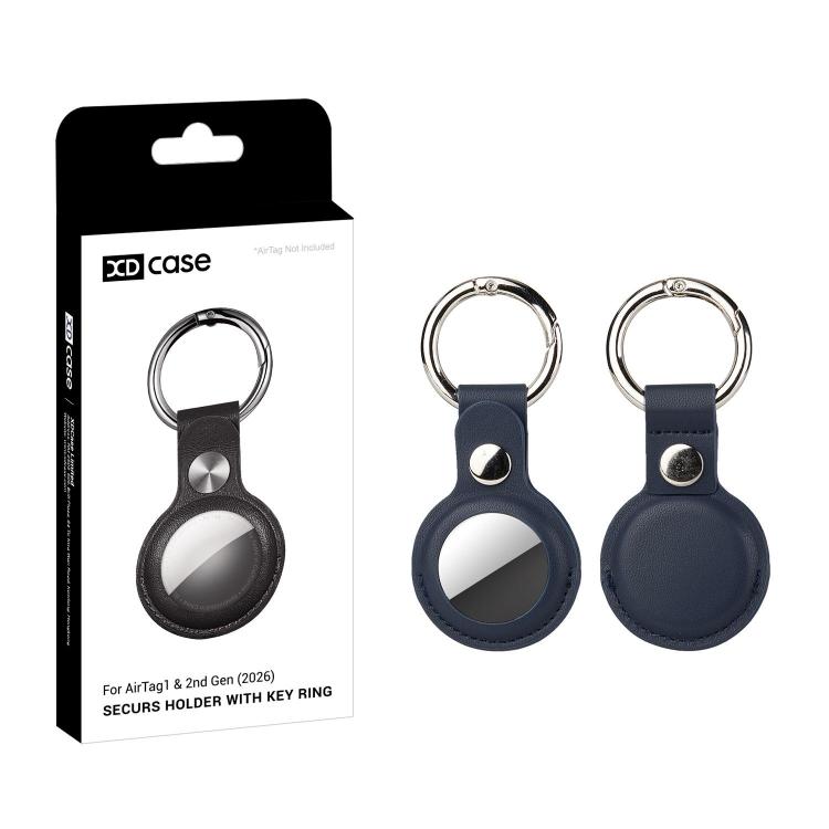 Ốp bảo vệ da thuần chay XDcase kèm vòng kim loại, 1 chiếc (xanh dương), 1 chiếc (nâu), 1 chiếc (xám), 1 chiếc (đen), 1 chiếc (đỏ)