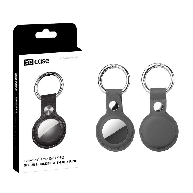 Ốp bảo vệ da thuần chay XDcase kèm vòng kim loại, 1 chiếc (xanh dương), 1 chiếc (nâu), 1 chiếc (xám), 1 chiếc (đen), 1 chiếc (đỏ)