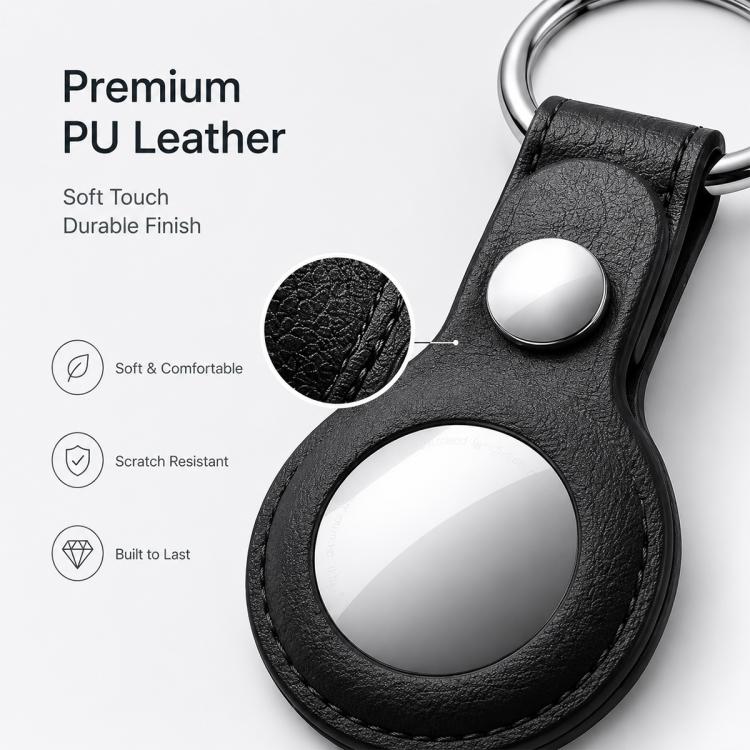 Ốp bảo vệ da thuần chay XDcase kèm vòng kim loại, 1 chiếc (xanh dương), 1 chiếc (nâu), 1 chiếc (xám), 1 chiếc (đen), 1 chiếc (đỏ)