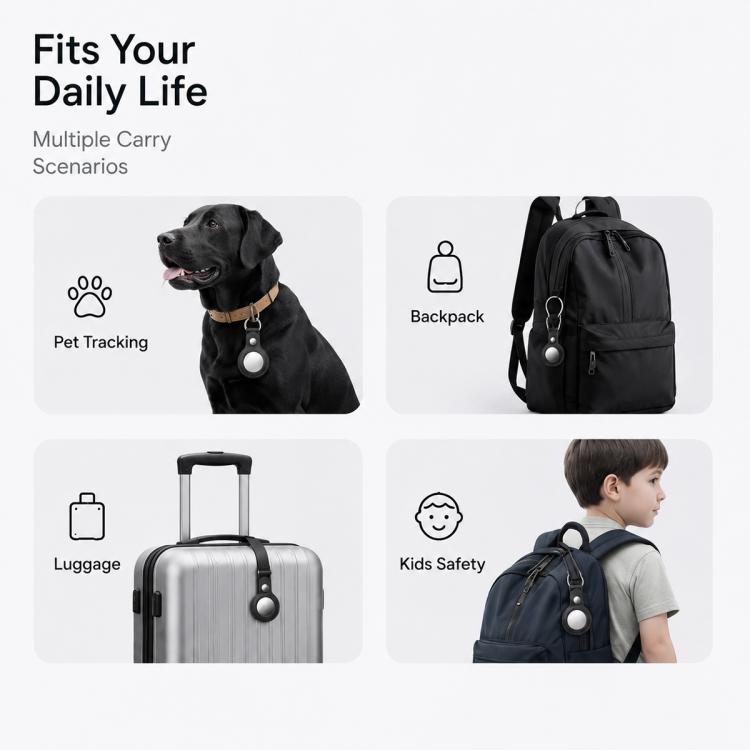 Ốp bảo vệ da thuần chay XDcase kèm vòng kim loại, 1 chiếc (xanh dương), 1 chiếc (nâu), 1 chiếc (xám), 1 chiếc (đen), 1 chiếc (đỏ)