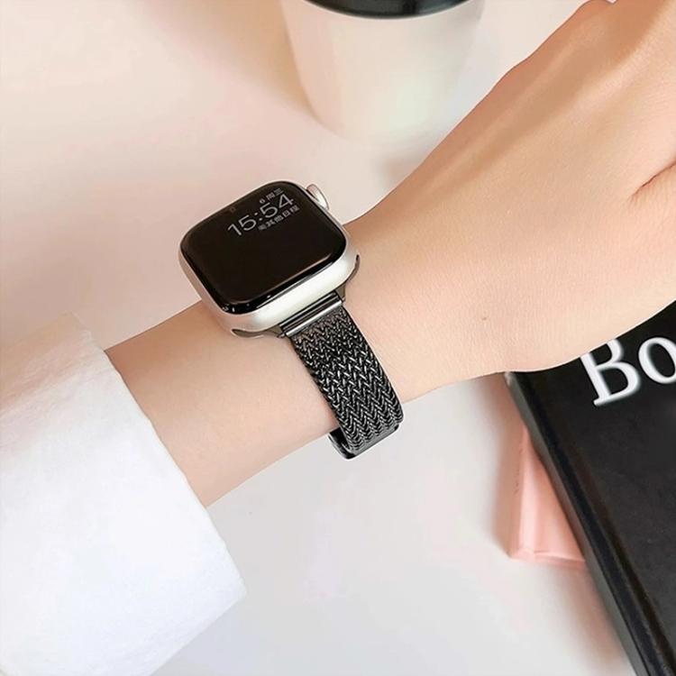 Dây đồng hồ thép không gỉ khóa nam châm xDfind Wheat Ear, dành cho Apple Watch 42 / 44 / 45 / 46 / 49mm, dành cho Apple Watch 38 / 40 / 41 / S10 42mm