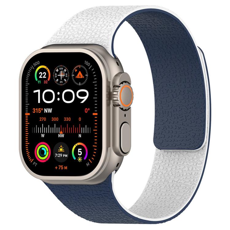 Dây đồng hồ silicone nam châm họa tiết vân quả vải xDfind, dành cho Apple Watch 42 / 44 / 45 / 46 / 49mm, dành cho Apple Watch 38 / 40 / 41 / S11 42mm