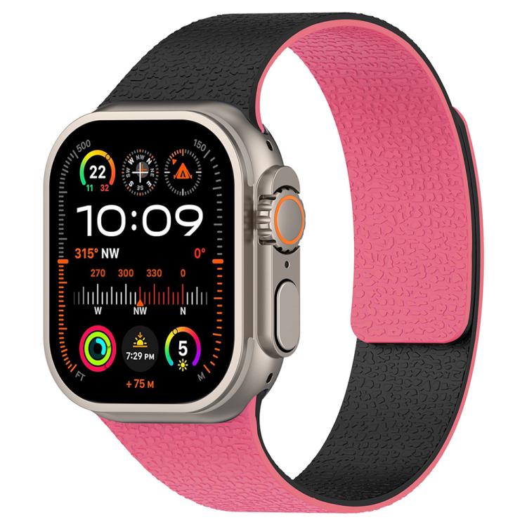 Dây đồng hồ silicone nam châm họa tiết vân quả vải xDfind, dành cho Apple Watch 42 / 44 / 45 / 46 / 49mm, dành cho Apple Watch 38 / 40 / 41 / S11 42mm
