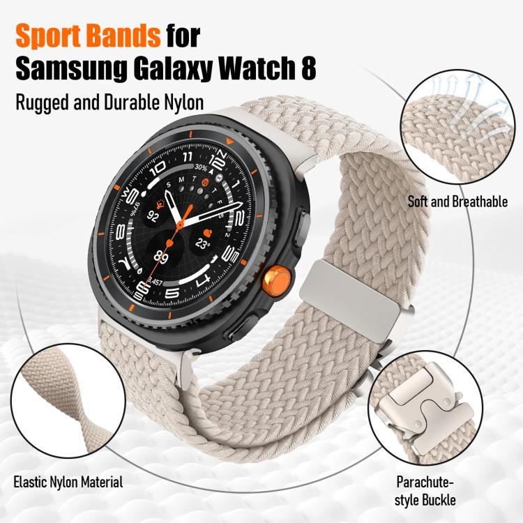 xDfind Parachute Buckle Woven Nylon Loop Watch Band, For Galaxy Watch9 / 8 / 8 Classic