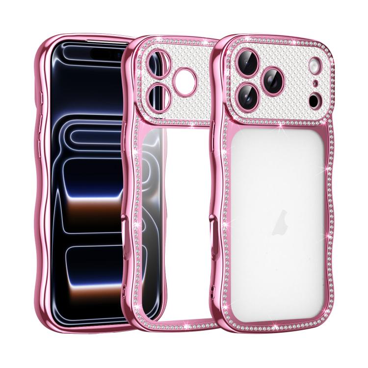 Ốp điện thoại TPU mạ điện chống sốc kim cương sao xoắn sóng, dành cho iPhone 17 Pro Max, dành cho iPhone 17 Pro, dành cho iPhone 17, dành cho iPhone 16 Pro Max, dành cho iPhone 16 Pro, dành cho iPhone 16