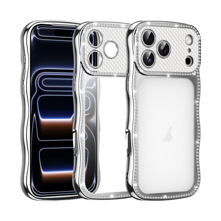 Ốp điện thoại TPU mạ điện chống sốc kim cương sao xoắn sóng, dành cho iPhone 17 Pro Max, dành cho iPhone 17 Pro, dành cho iPhone 17, dành cho iPhone 16 Pro Max, dành cho iPhone 16 Pro, dành cho iPhone 16