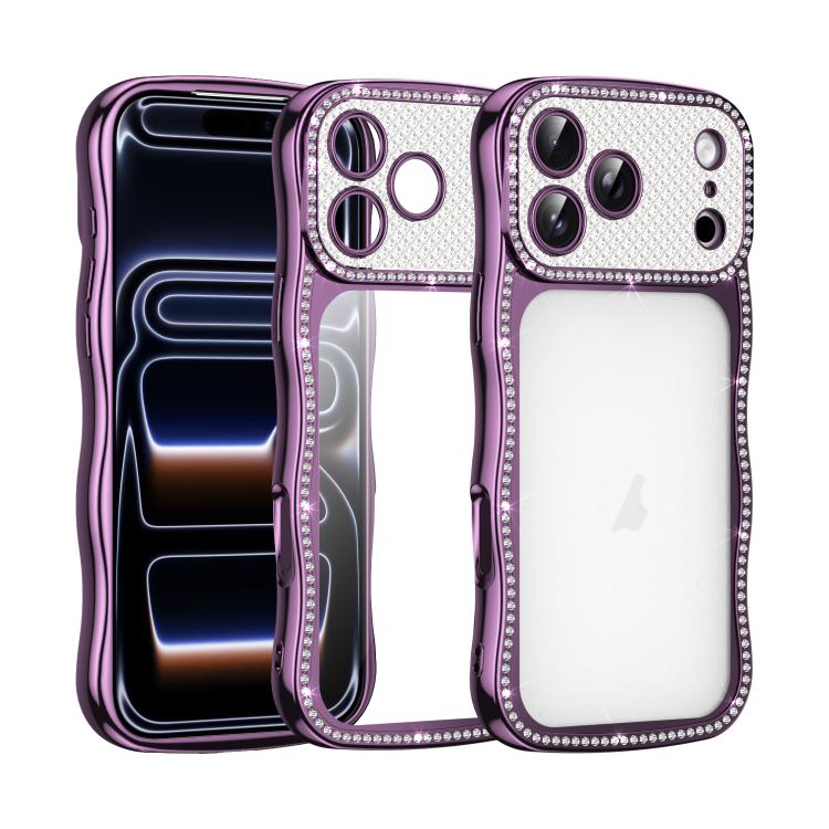 Ốp điện thoại TPU mạ điện chống sốc kim cương sao xoắn sóng, dành cho iPhone 17 Pro Max, dành cho iPhone 17 Pro, dành cho iPhone 17, dành cho iPhone 16 Pro Max, dành cho iPhone 16 Pro, dành cho iPhone 16