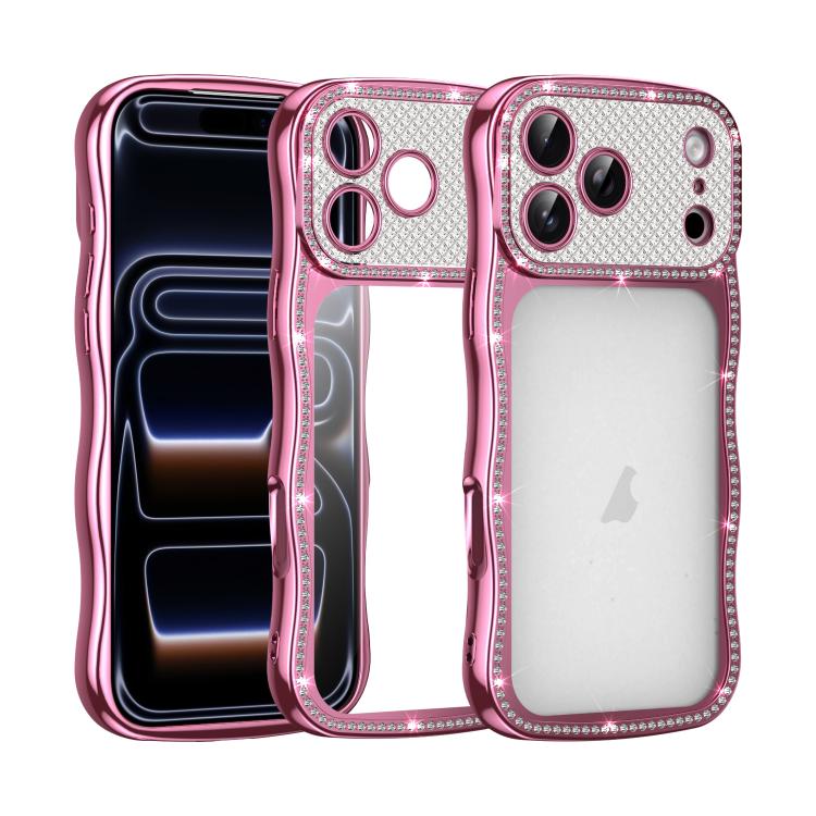 Ốp điện thoại TPU mạ điện chống sốc kim cương sao xoắn sóng, dành cho iPhone 17 Pro Max, dành cho iPhone 17 Pro, dành cho iPhone 17, dành cho iPhone 16 Pro Max, dành cho iPhone 16 Pro, dành cho iPhone 16