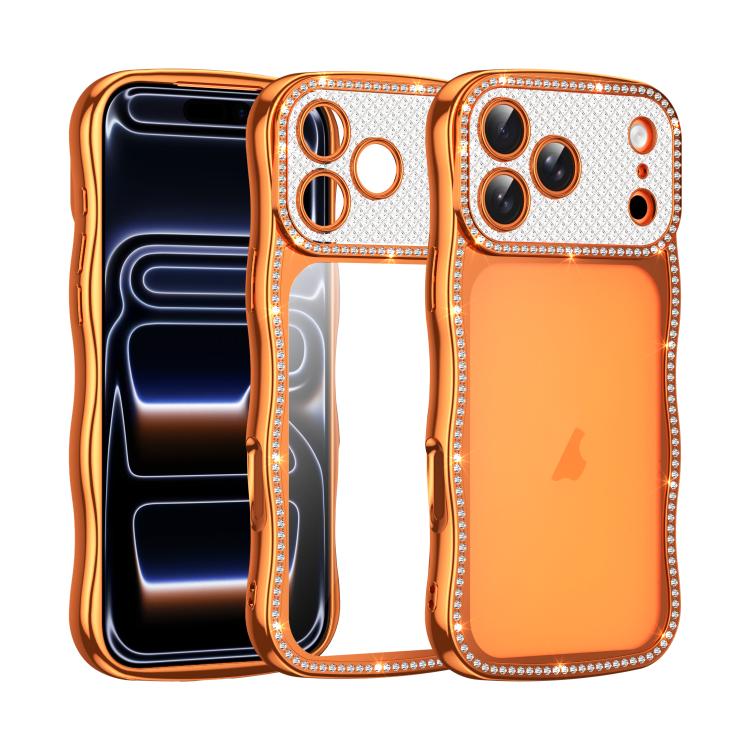 Ốp điện thoại TPU mạ điện chống sốc kim cương sao xoắn sóng, dành cho iPhone 17 Pro Max, dành cho iPhone 17 Pro, dành cho iPhone 17, dành cho iPhone 16 Pro Max, dành cho iPhone 16 Pro, dành cho iPhone 16