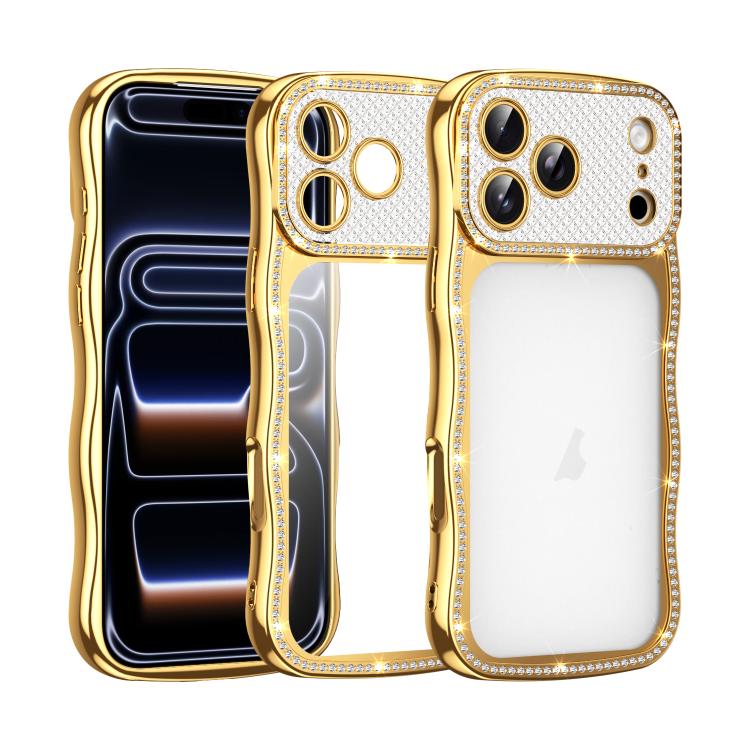 Ốp điện thoại TPU mạ điện chống sốc kim cương sao xoắn sóng, dành cho iPhone 17 Pro Max, dành cho iPhone 17 Pro, dành cho iPhone 17, dành cho iPhone 16 Pro Max, dành cho iPhone 16 Pro, dành cho iPhone 16