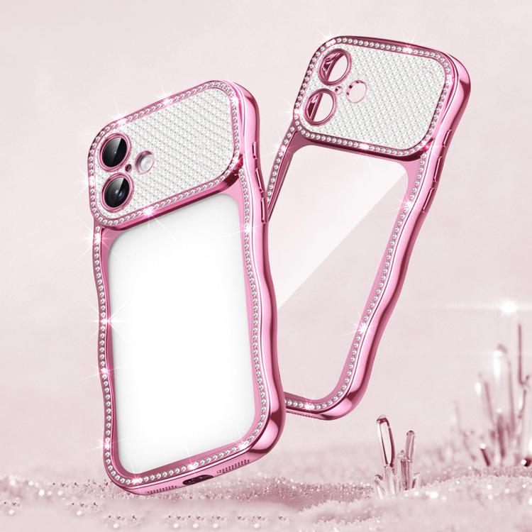 Ốp điện thoại TPU mạ điện chống sốc kim cương sao xoắn sóng, dành cho iPhone 17 Pro Max, dành cho iPhone 17 Pro, dành cho iPhone 17, dành cho iPhone 16 Pro Max, dành cho iPhone 16 Pro, dành cho iPhone 16