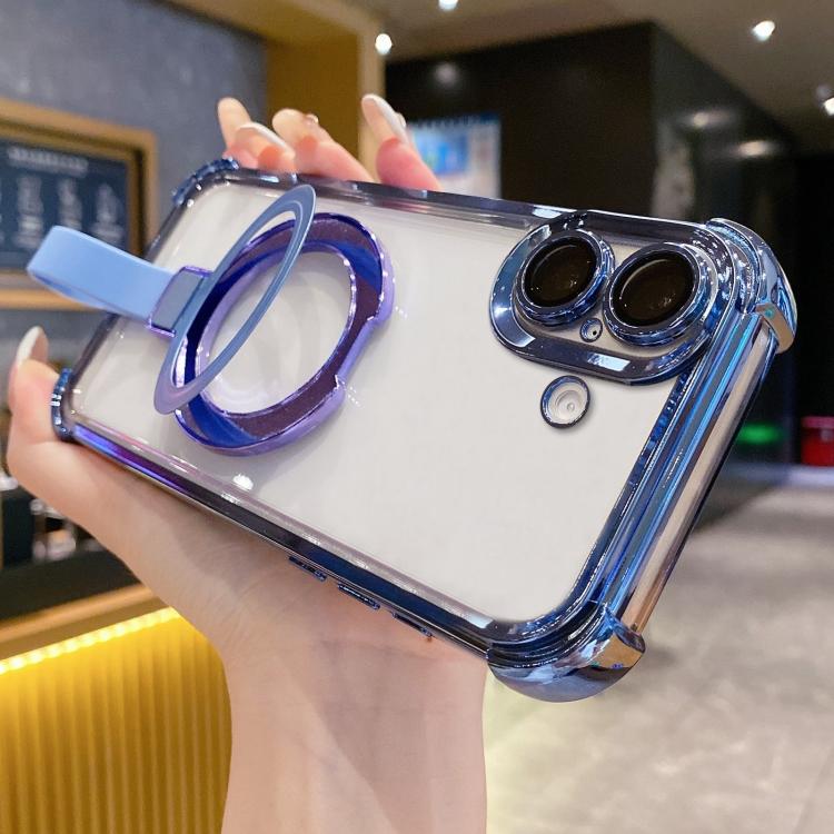 Ốp điện thoại nam châm TPU + acrylic kèm vòng giữ Crystal Shield, dành cho iPhone 16 Plus, dành cho iPhone 16, dành cho iPhone 15 Pro Max, dành cho iPhone 15 Pro, dành cho iPhone 15 Plus, dành cho iPhone 15