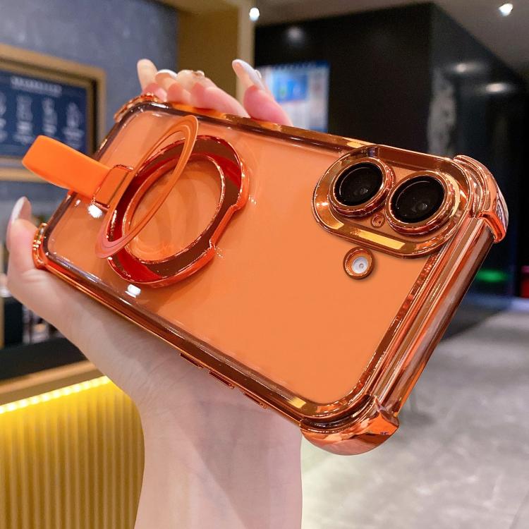 Ốp điện thoại nam châm TPU + acrylic kèm vòng giữ Crystal Shield, dành cho iPhone 16 Plus, dành cho iPhone 16, dành cho iPhone 15 Pro Max, dành cho iPhone 15 Pro, dành cho iPhone 15 Plus, dành cho iPhone 15
