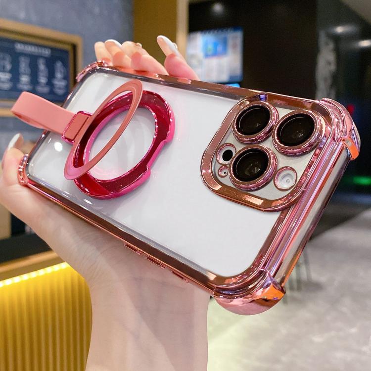 Ốp điện thoại nam châm TPU + acrylic kèm vòng giữ Crystal Shield, dành cho iPhone 16 Plus, dành cho iPhone 16, dành cho iPhone 15 Pro Max, dành cho iPhone 15 Pro, dành cho iPhone 15 Plus, dành cho iPhone 15