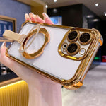 Ốp điện thoại nam châm TPU + acrylic kèm vòng giữ Crystal Shield, dành cho iPhone 16 Plus, dành cho iPhone 16, dành cho iPhone 15 Pro Max, dành cho iPhone 15 Pro, dành cho iPhone 15 Plus, dành cho iPhone 15