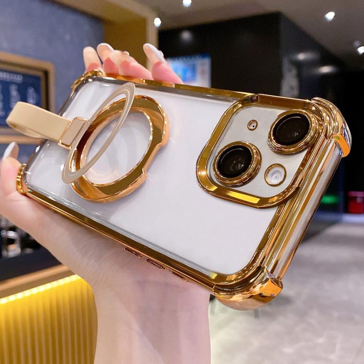 Ốp điện thoại nam châm TPU + acrylic kèm vòng giữ Crystal Shield, dành cho iPhone 16 Plus, dành cho iPhone 16, dành cho iPhone 15 Pro Max, dành cho iPhone 15 Pro, dành cho iPhone 15 Plus, dành cho iPhone 15