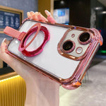 Ốp điện thoại nam châm TPU + acrylic kèm vòng giữ Crystal Shield, dành cho iPhone 14 Plus, dành cho iPhone 14, dành cho iPhone 14 Pro, dành cho iPhone 14 Pro Max, dành cho iPhone 13 Pro Max, dành cho iPhone 13 Pro