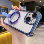 Ốp điện thoại nam châm TPU + acrylic kèm vòng giữ Crystal Shield, dành cho iPhone 14 Plus, dành cho iPhone 14, dành cho iPhone 14 Pro, dành cho iPhone 14 Pro Max, dành cho iPhone 13 Pro Max, dành cho iPhone 13 Pro