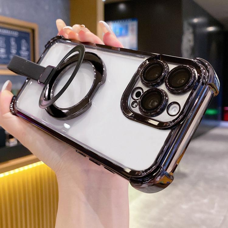 Ốp điện thoại nam châm TPU + acrylic kèm vòng giữ Crystal Shield, dành cho iPhone 14 Plus, dành cho iPhone 14, dành cho iPhone 14 Pro, dành cho iPhone 14 Pro Max, dành cho iPhone 13 Pro Max, dành cho iPhone 13 Pro