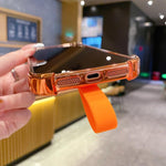 Ốp điện thoại TPU + Acrylic có vòng bảo vệ pha lê nam châm, dành cho iPhone 13
