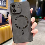 Ốp lưng điện thoại da giả cừu từ tính, dành cho iPhone 11, iPhone 11 Pro