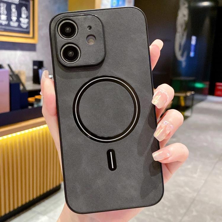 Ốp lưng điện thoại da giả cừu từ tính, dành cho iPhone 11, iPhone 11 Pro