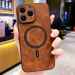 Ốp lưng điện thoại da giả cừu từ tính, dành cho iPhone 11, iPhone 11 Pro
