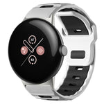 Dây đồng hồ silicone hai màu đầu phẳng xDfind, dành cho Google Pixel Watch 4 / 3 / 2 / 1 41mm