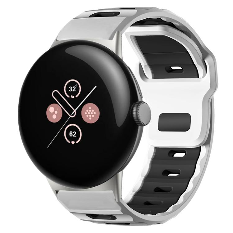 Dây đồng hồ silicone hai màu đầu phẳng xDfind, dành cho Google Pixel Watch 4 / 3 / 2 / 1 41mm